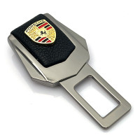 Заглушка ремня безпеки з логотипом Porsche Темний хром 1 шт