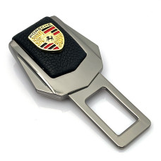 Заглушка ремня безопасности с логотипом Porsche Темный Хром 1 шт