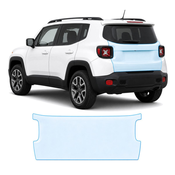 Антигравийная защитная бронепленка по лекалам для Jeep Renegade BU 2015-2018 - зона крышки багажника