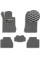 Коврики в салон EVA для Mercedes E-class W210 1995-2002 с подпятником Серые 5 шт