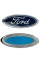 Емблема-значок для Ford Focus, Fiesta (2008-2015) 95х37 мм пластик хром (OEM: 2038573)