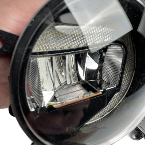 Протитуманні LED Фари круглі D90 мм / Лінза з ДХО / 12V / 22W / 6000K-COB / 2 шт