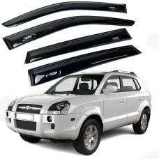 Дефлектори вікон вітровики Acrylic для Hyundai Tucson (JM) 2004-2010 Гнучкі