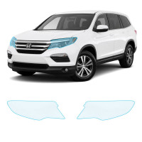 Антигравийная защитная бронепленка по лекалам для Honda Pilot III 2016-2018 - оптика (фары и ПТФ)