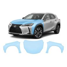 Антигравийная защитная бронепленка по лекалам для Lexus UX Z10 2018- капот и передние крылья