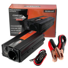 Перетворювач напруги Elegant 12V - 220V 500W-1000W З Розеткою 1 USB Клеми (EL 101 400)
