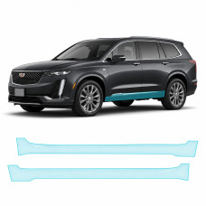 Антигравийная защитная бронепленка по лекалам для Cadillac XT6 I 2019- нижняя зона кузова пороги