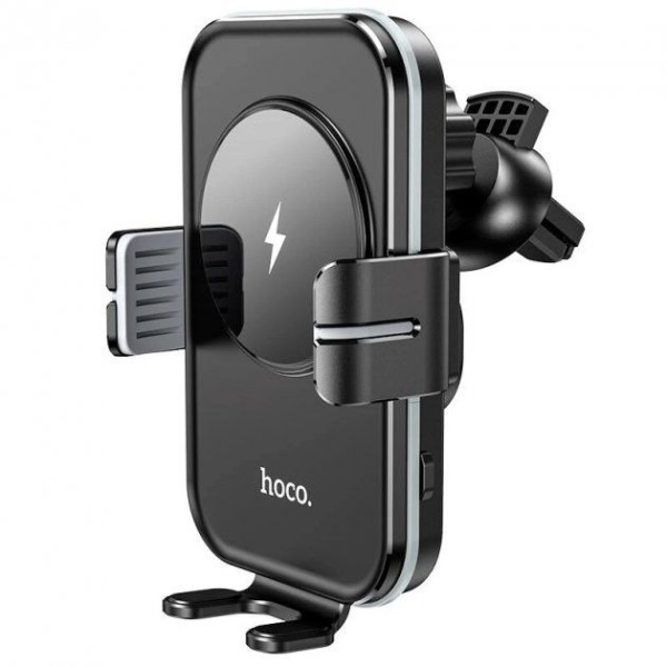 Автодержатель с беспроводной зарядкой HOCO CA80 black
