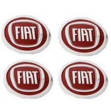 Наклейка на ковпак Fiat 60мм червоний 4 шт