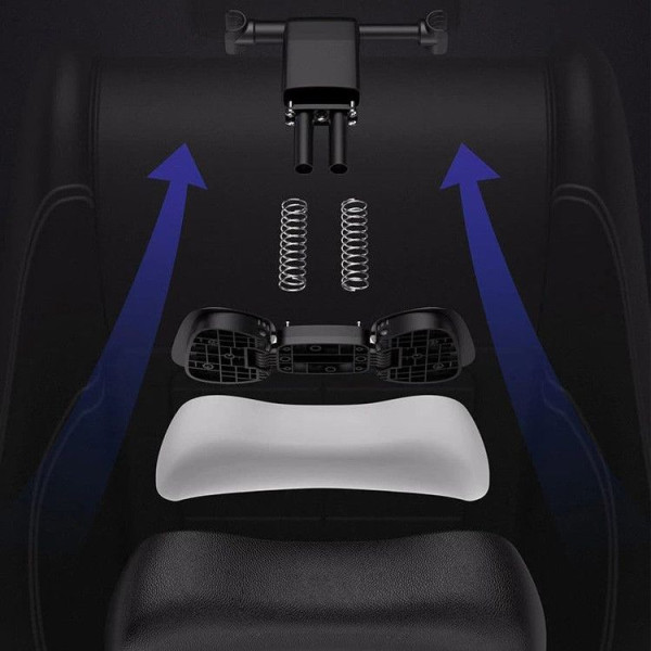 Подушка на підголовник Baseus First Class Car Headrest / Пінополіуретан екокожа / Чорна 1 шт (CRTZ01-01)