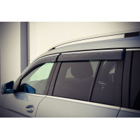 Дефлектори вікон вітровики Mercedes-Benz GL166 2013- З Хром Молдінгом