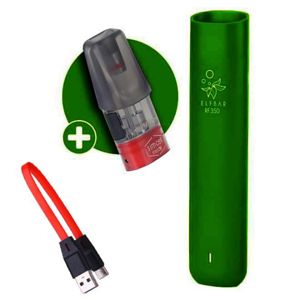 Багаторазова POD-система Elf Bar RF350 Starter Kit 350 mAh Темно-Зелений