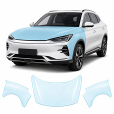Антигравійна захисна бронеплівка за лекалами для BYD Song Plus I facelift 2023- капот і передні крила