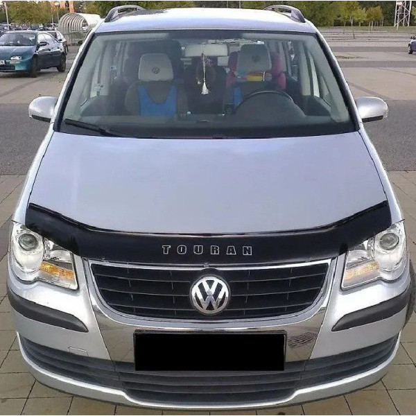 Дефлектор капота мухобойка Volkswagen Touran I 2003-2007 Евро Крепление (Vip Tuning) VW30
