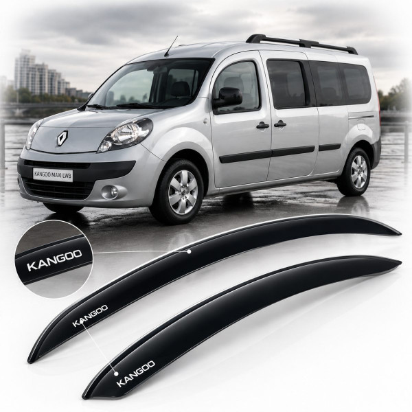 Дефлектори вікон вітровики Renault Kangoo II 2008-2020 Скотч 3M Voron Glass 2 шт