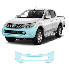 Антигравийная защитная бронепленка по лекалам для Mitsubishi L200 V 2015-2019 - передний бампер