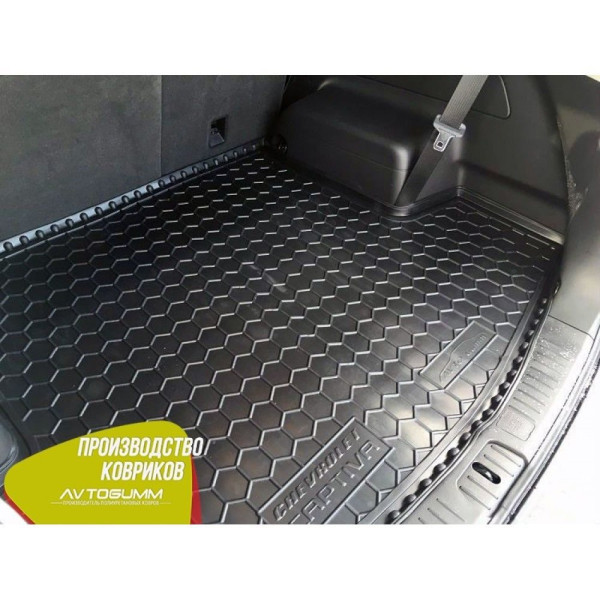 Автомобільний килимок в багажник Chevrolet Captiva 06-/12- 7 місць / Гумо - пластик