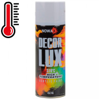 Акриловая высокотемпературная краска Nowax 370° Спрей 450 мл Белая (white/ral9010)