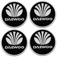 Наклейка на ковпак Daewoo 60мм чорний 4 шт