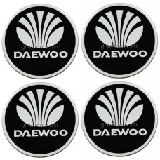 Наклейка на ковпак Daewoo 60мм чорний 4 шт