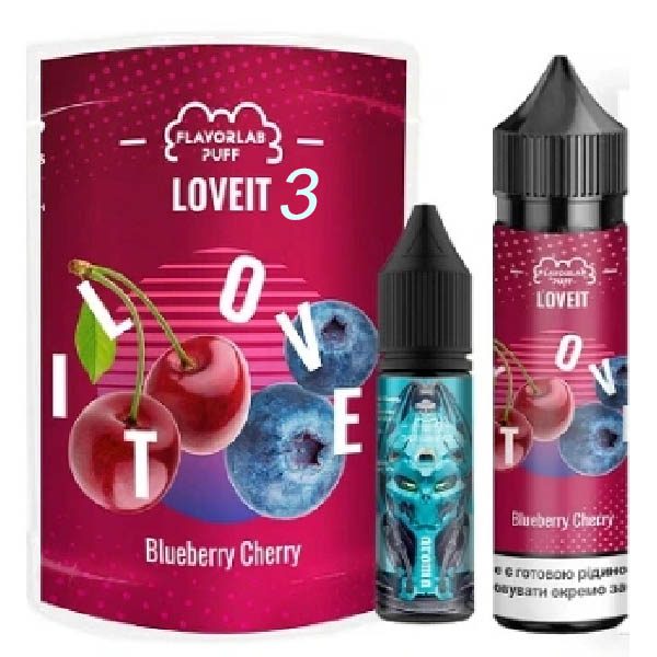 Жидкость Самозамес Flavorlab Love IT 60ml 3мг (органика) Blueberry Cherry Черника Вишня