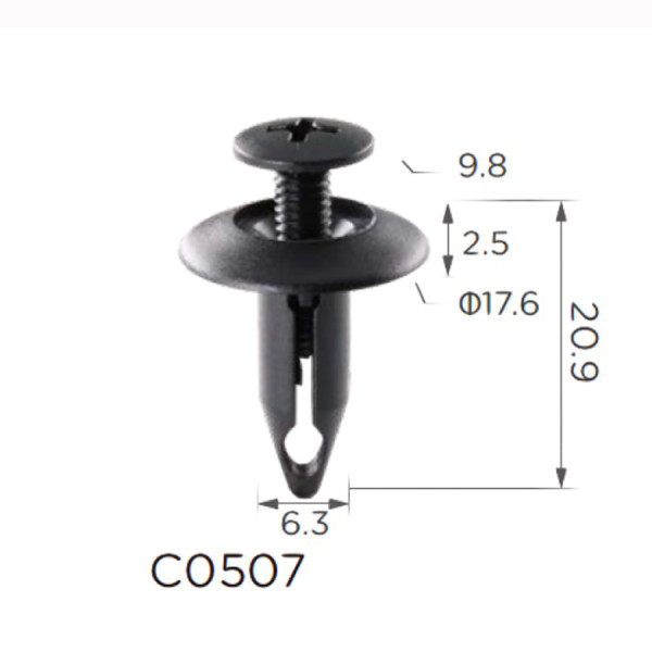 Кліпса розпірні Ford, Chevrolet 10139822 25680782 Ford N808147S (C507)