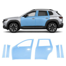 Антигравийная защитная бронепленка по лекалам для Mazda CX-50 2023- зоны дверей и стойки окон