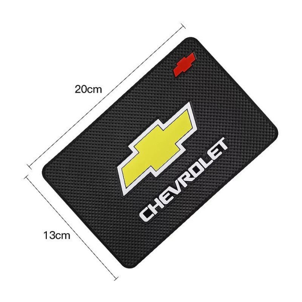 Антиковзкий килимок торпедо для Chevrolet (всі моделі 1990-2026) силікон чорний