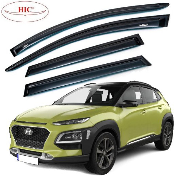 Дефлектори вікон вітровики HIC для Hyundai Kona 2019- Оригінал (HY55)