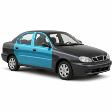 Антигравійна захисна бронеплівка за лекалами для Daewoo Sens T150 2002-2017 - зони дверей і стійки вікон