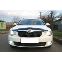 Дефлектор капота мухобойка Skoda Superb 2008-2014