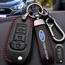 Чохол для автоключів Ford із Брелоком Карабін Оригінал (3 кнопки Викидний ключ №4)