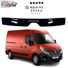 Дефлектор капота мухобойка для Renault Master 2014-2020 Евро Крепление (Vip Tuning)