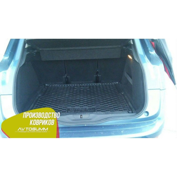 Автомобільний коврик в багажник Citroen C4 Picasso 2014- борт 2-3 см Резиновий Чорний (Avto-Gumm)