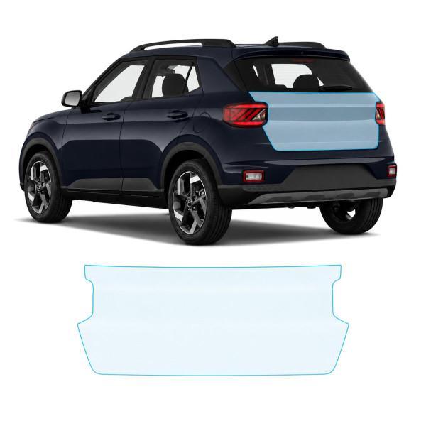 Антигравийная защитная бронепленка по лекалам для Hyundai Venue I 2019- зона крышки багажника