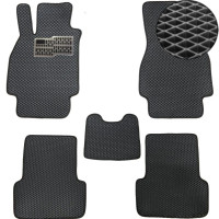 Килимки в салон EVA для Renault Megane II 2002-2008 (Металевий підп'ятник) Чорний 5 шт