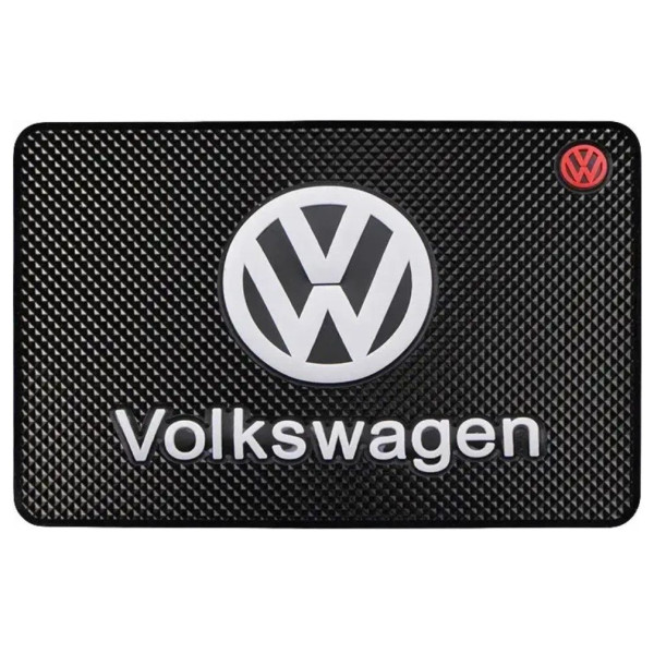 Антискользящий коврик торпеды с логотипом Volkswagen 200x130 мм