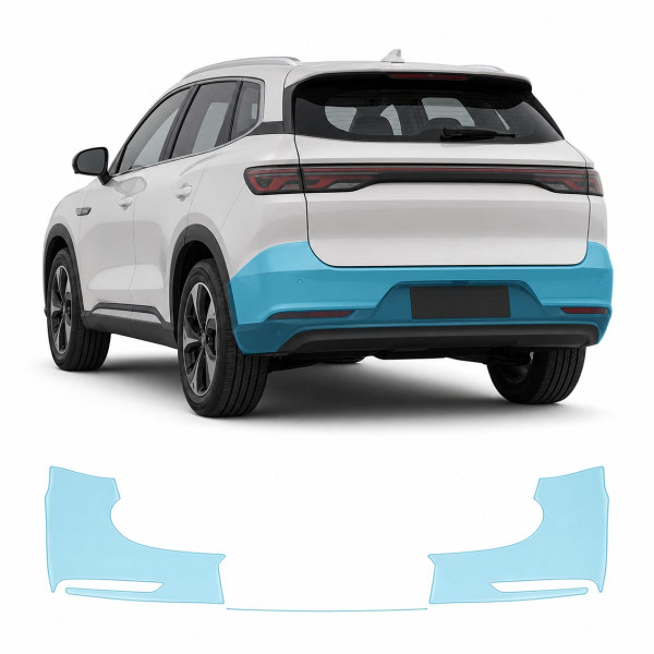 Антигравийная защитная бронепленка по лекалам для BYD Sealion 05 I 2023- задний бампер