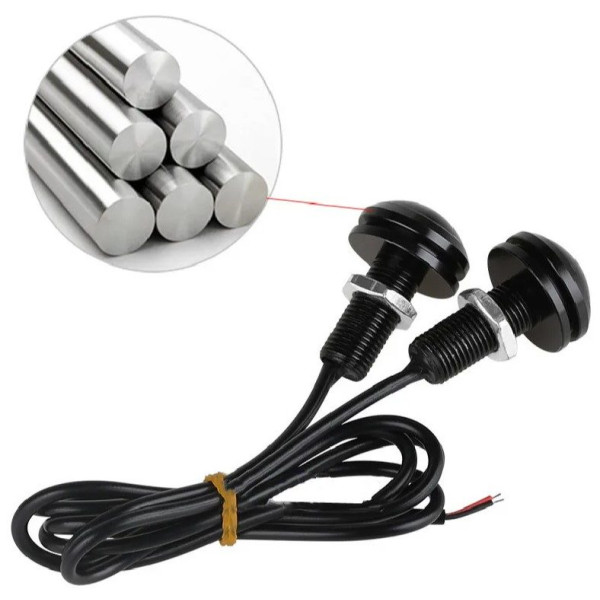 LED Дневные ходовые огни ДХО глазки врезные D23 мм 1.5W 12V (SOB 2smd) Белые 2 шт