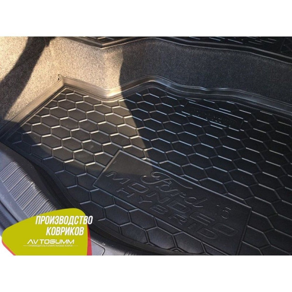 Автомобільний килимок в багажник Ford Mondeo 5 / Fusion 2015 - hybrid / Гумовий (Avto-Gumm)