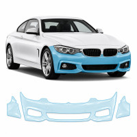 Антигравийная защитная бронепленка по лекалам для BMW 4 Series F32 2013-2020 - передний бампер
