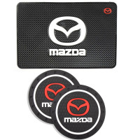 Набор Антискользящих ковриков для торпеды и подстаканника Mazda 3 шт