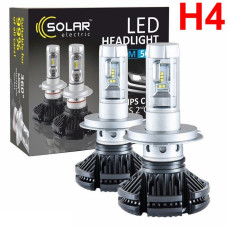 LED лампи автомобільні Solar H4 12/24V 6000Lm 50W 6000K IP67 радіатор 2 шт (8804)
