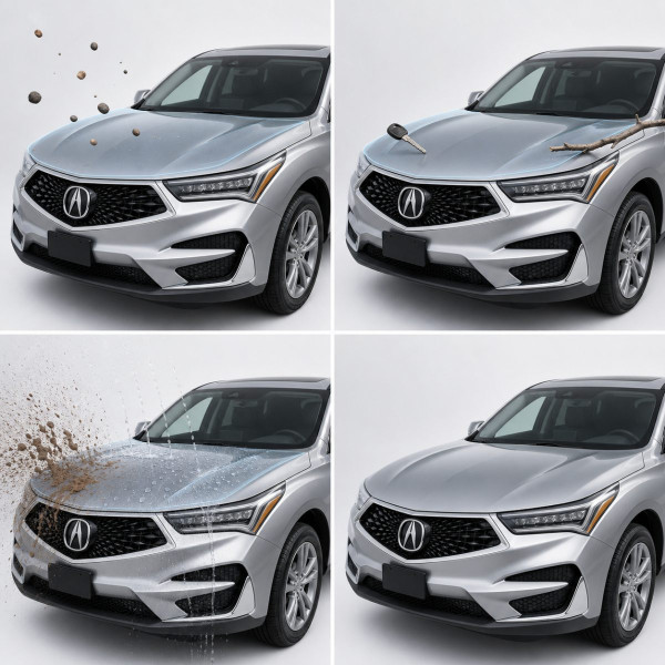 Антигравийная защитная бронепленка по лекалам для Acura RDX TC1 2019-2021 - нижняя зона кузова пороги