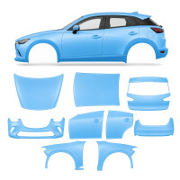 Антигравийная защитная бронепленка по лекалам для Mazda CX-3 DK 2015-2021 - полный кузов