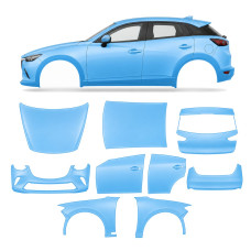 Антигравийная защитная бронепленка по лекалам для Mazda CX-3 DK 2015-2021 - полный кузов