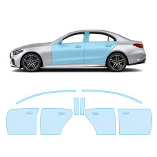 Антигравійна захисна бронеплівка за лекалами для Mercedes-Benz C-Class W206 2021- зони дверей і стійки вікон