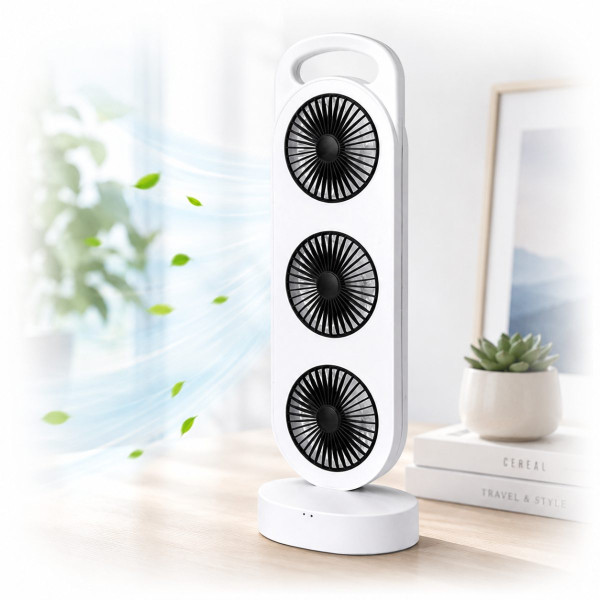 Вентилятор настольный аккумуляторный Tree head fan USB Type-C 5V 15W 36,4 × 12 × 8,3 см 36 дБ 1200 мАч (S31)