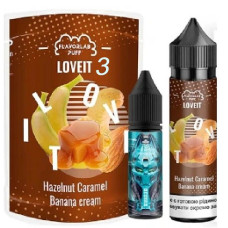 Жидкость Самозамес Flavorlab Love IT 60ml 3мг (органика) Hazelnut Caramel Banana Cream Орехово Карамельная Паста Банан