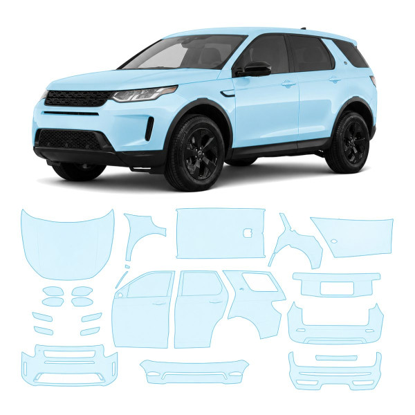 Антигравийная защитная бронепленка по лекалам для Land Rover Discovery Sport L550 facelift 2020- полный кузов